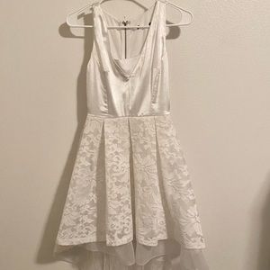 White High Low Dress